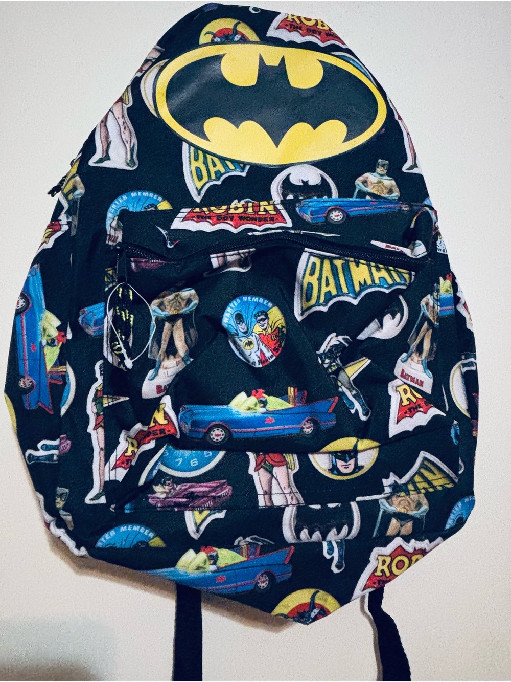 Batman White Logo on Black Tag Accessory